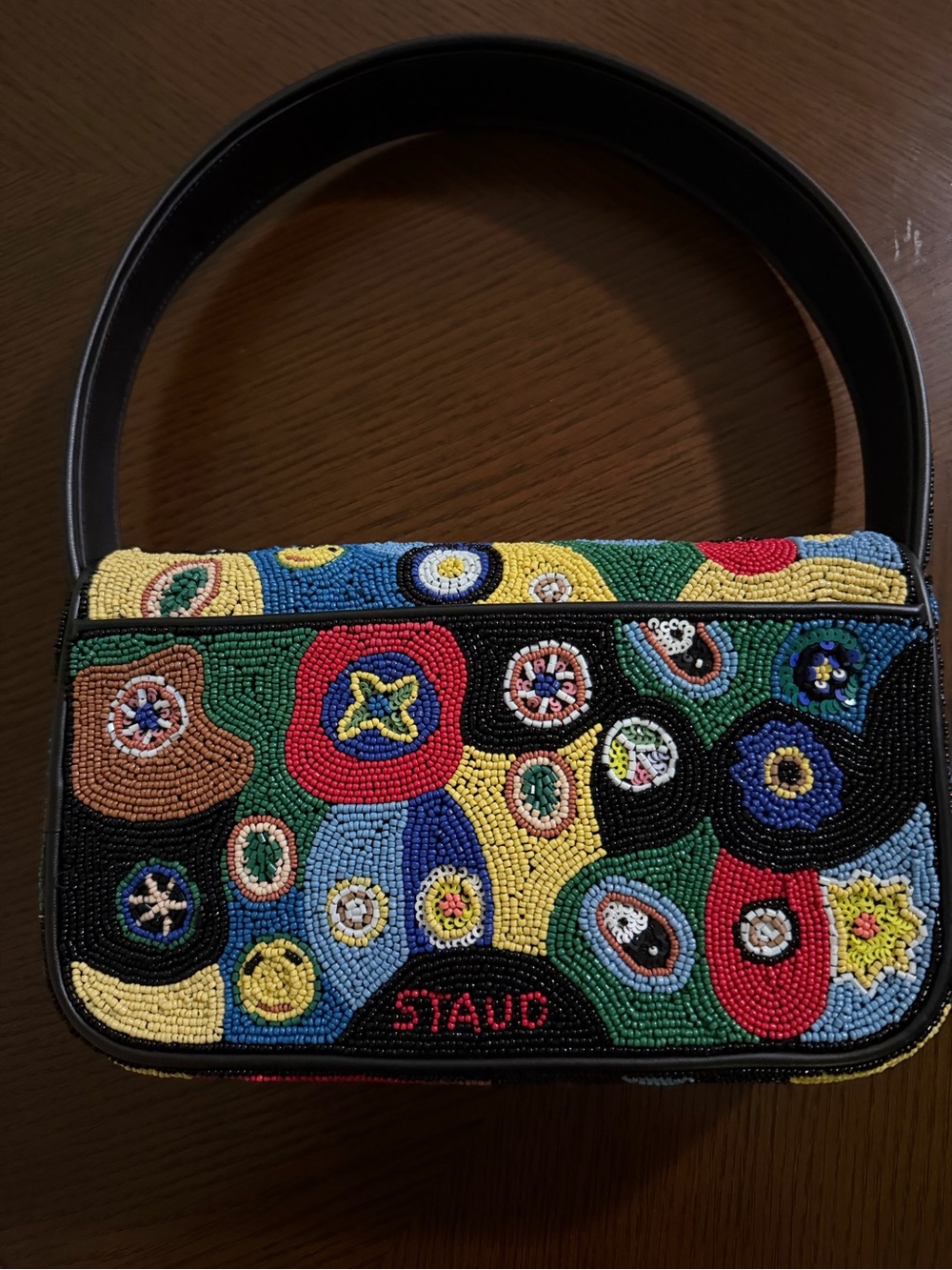 STAUD TOMMY Multicolor Beaded Shoulder Bag - Picture 2 of 6